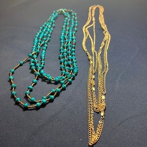Long layering necklaces
